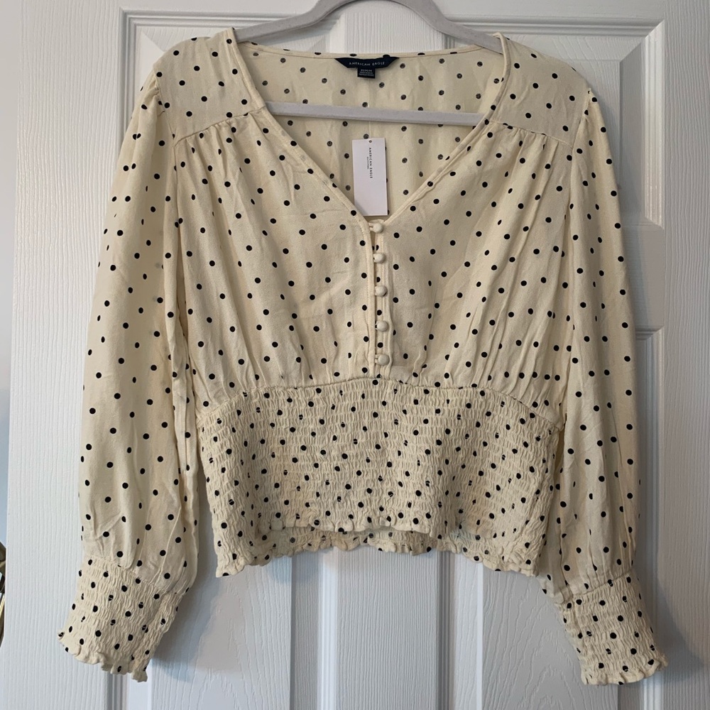 American Eagle Polka Dot Top
